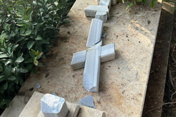 orthodox cemetery vandalised 2
